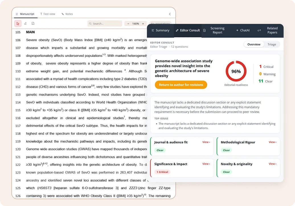 Intelligence for every stage of <b>Editorial Review</b>